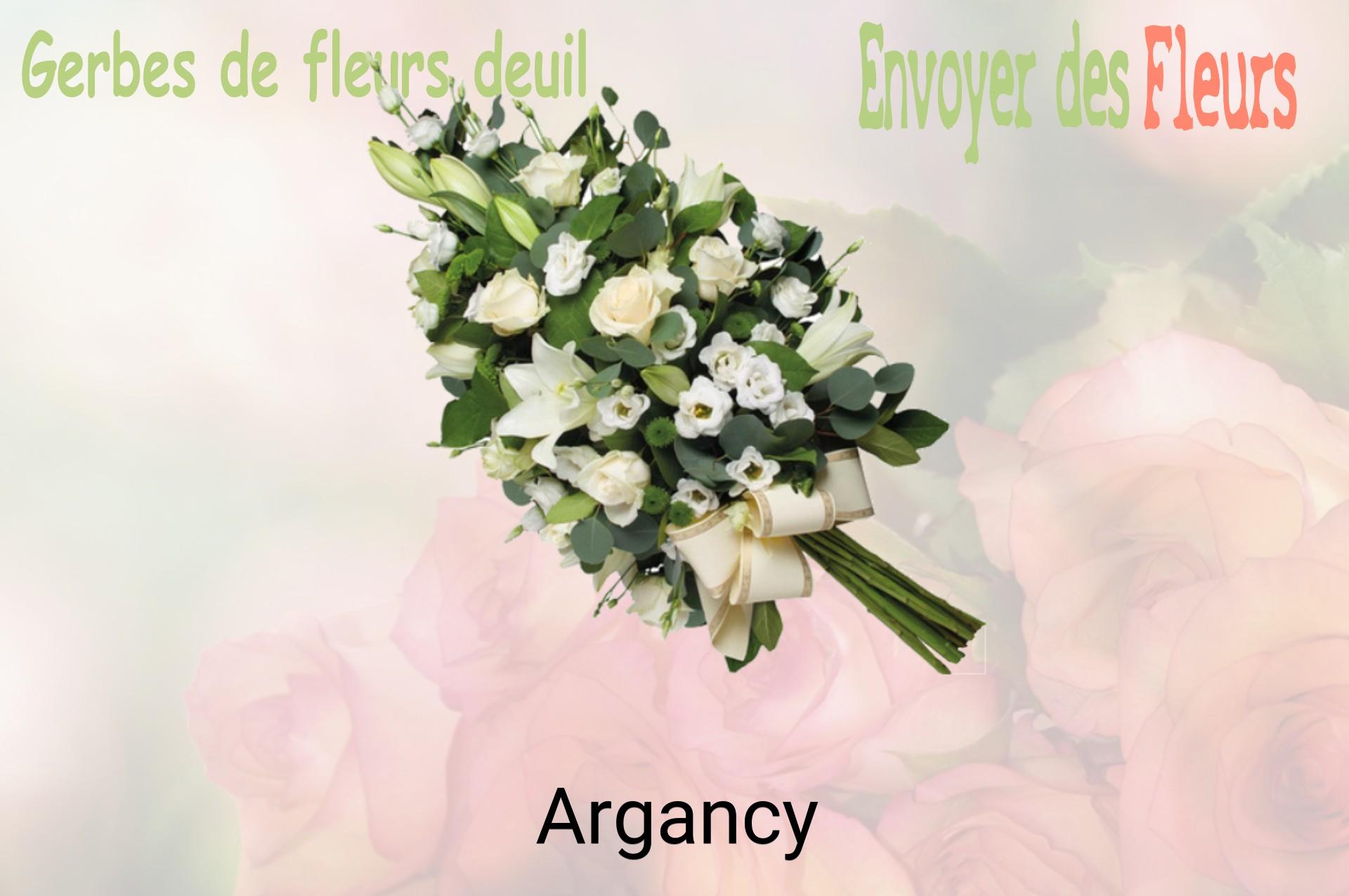 Gerbe de fleurs de deuil livrée à Argancy